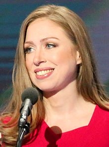 Chelsea Clinton, daughter of former president Bill Clinton
